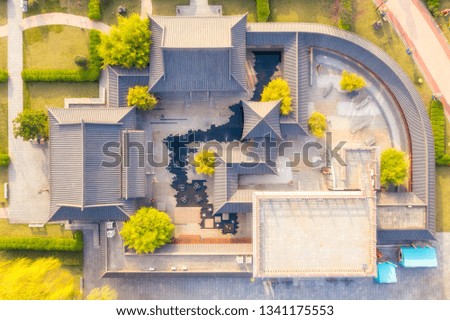 Ancient architecture courtyard