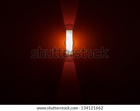 Lamp on wall, background
