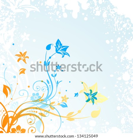 Abstract beautiful floral background with flowers.