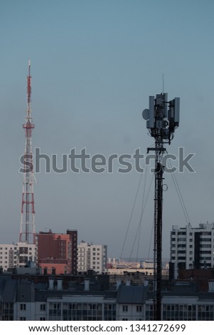 cell phone tower and television tower