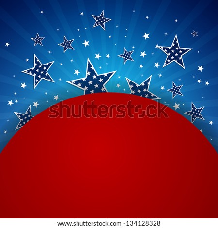 Vector Illustration of an Independence Day Design
