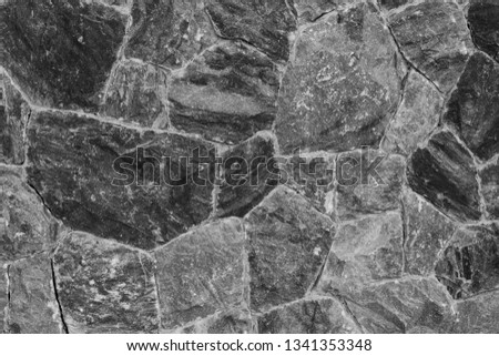 Stone wall texture background gray color.