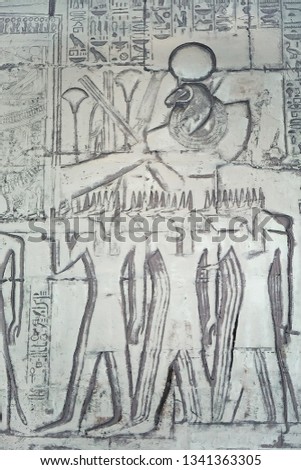 Ancient hieroglyphs in Egypt