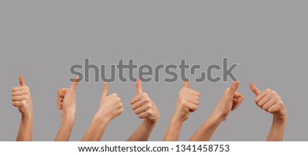 hands up and make success figure