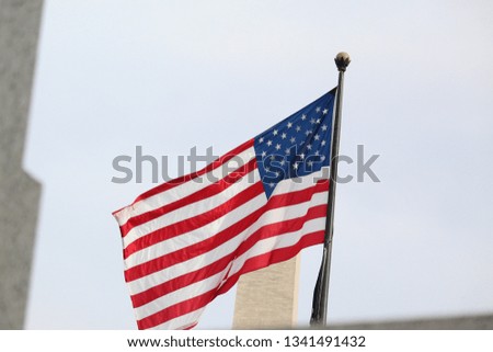 American Flag on a blue day