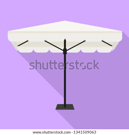 Parasol umbrella icon. Flat illustration of parasol umbrella vector icon for web design