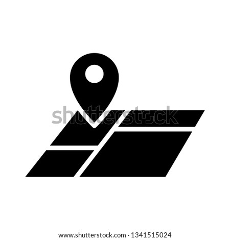 land on map icon Royalty-Free Stock Photo #1341515024