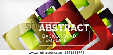 Abstract squares geometric background can be used in cover design, book design, website background. Vector illustration