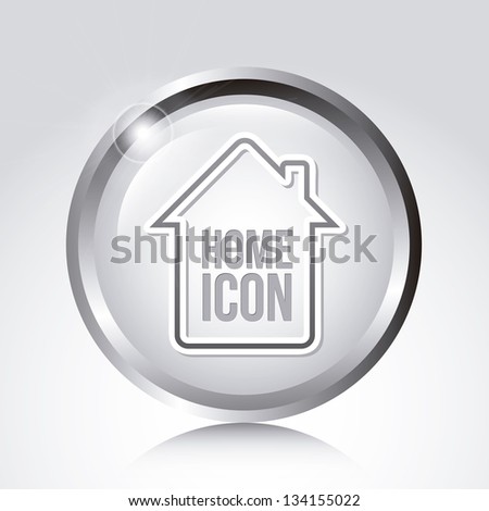 home icon over gray background. vector illustration