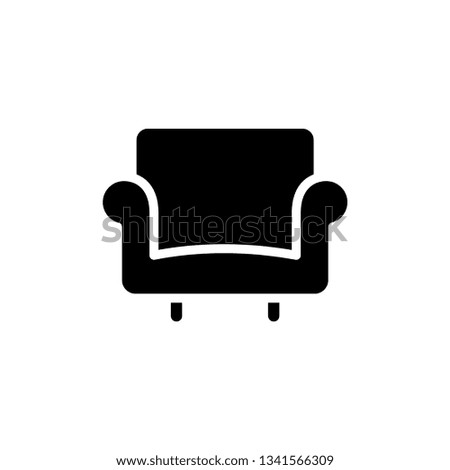 Chair sofa icon vector