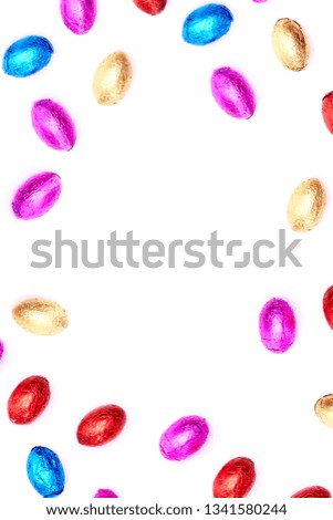 A studio photo of chocolate easter eggs
