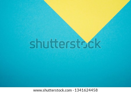 Universal modern geometric color background with direction, with an arrow. Top view, flat lay. Horizontal