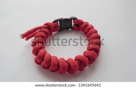 Bracelet. Paracord bracelet red