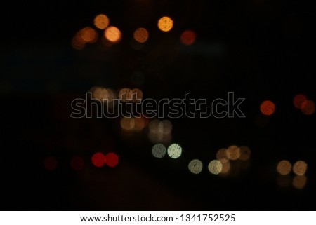 Abstract Bokeh of lighting on the highway