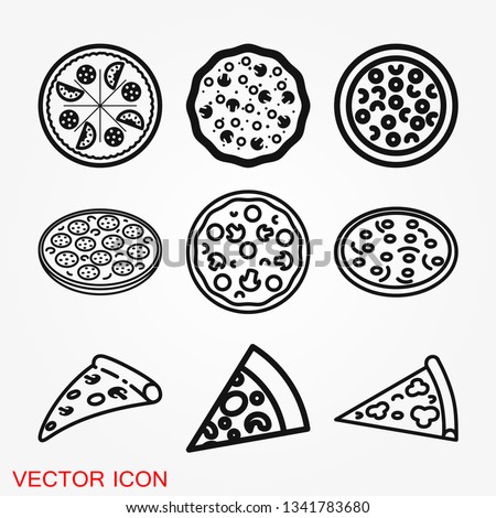 pizza icon vector sign symbol for design