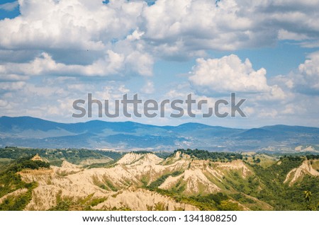 Tuscany landscape view from Civita di Bagnoregio