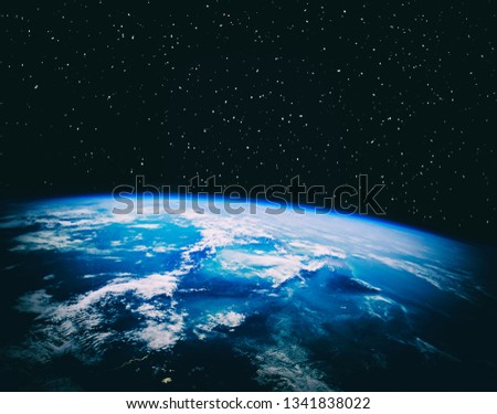 View of the planet earth from space. Gas, nebula, stars. The elements of this image furnished by NASA.
