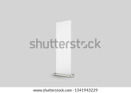 Roll up Banner Mock up with grey color background.