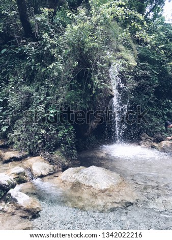 Secret waterfall in Tapovan, Rishikesh, India