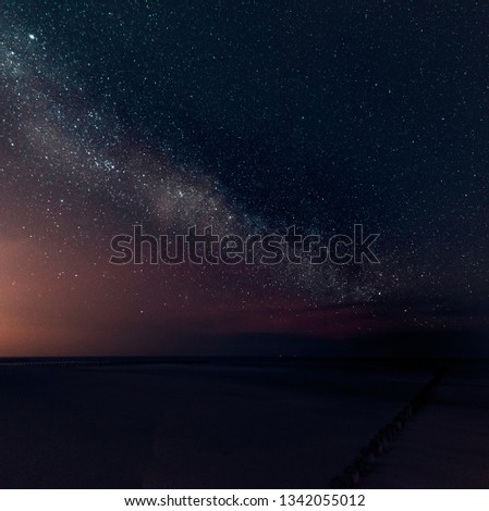 view of the milky way from the beach