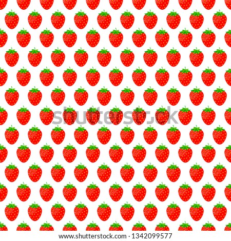 Strawberry vector pattern background