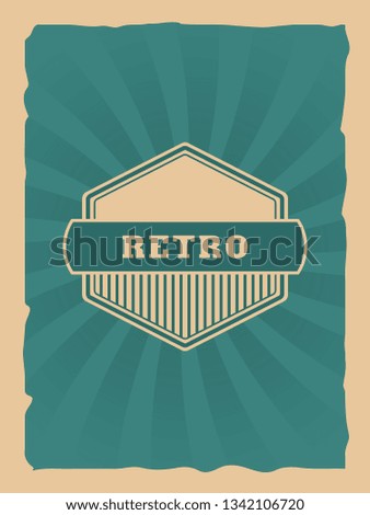 retro ochre vintage poster template vector design illustration