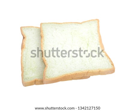 toast wheat bread sliced isolated on white background. 