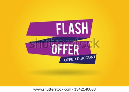 Flash Offer Design for business for business. Discount Banner Promotion Template