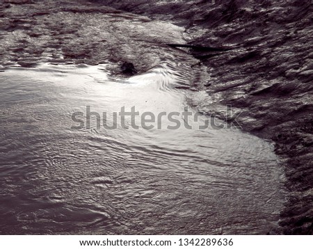 Water drenched mud flats 