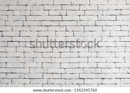 Sample of a brick wall from white bricks. Ready photo background.