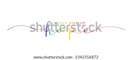 DON’T GIVE UP HOPE brush calligraphy icon Royalty-Free Stock Photo #1342356872
