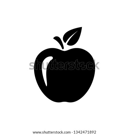 Apple vector icon. Apple fruit illustration icon.Web design vector logo. Apple isolated on background Royalty-Free Stock Photo #1342471892