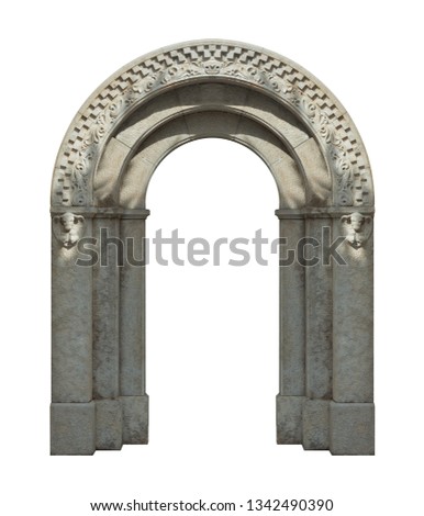 elements of architectural decorations of buildings, old doors with arches, gates with bars, on the streets in Catalonia, public places.