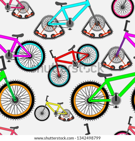 bicycle pattern with spikes on wheels and crawler