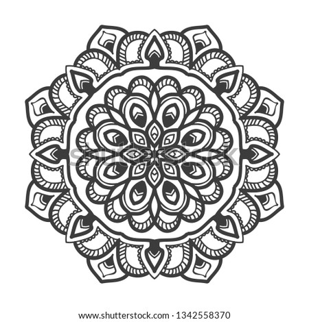 mandala flower illustration vector design