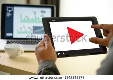 VIDEO MARKETING Audio Video , market Interactive channels , Business Media Technology innovation Marketing technology concept Royalty-Free Stock Photo #1342565378
