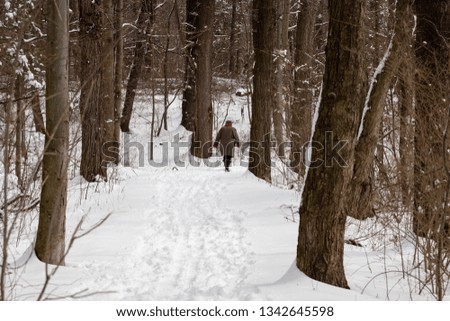 woman walking during winter