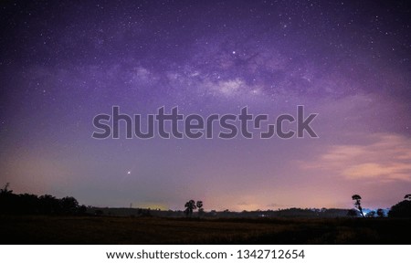 Landscape with Milky way galaxy.