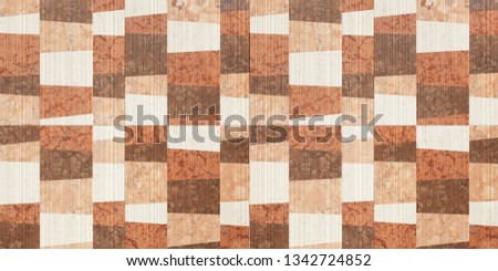 Brown marbling natural stone tile texture background. Decorative wall and floor tile panel. 