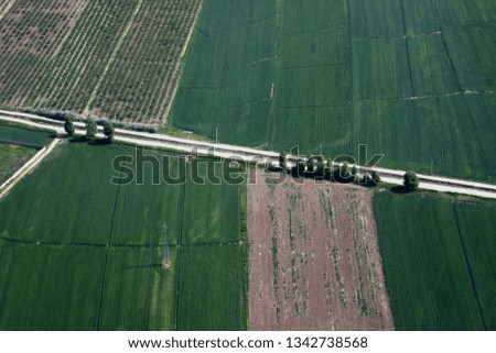 Ariel picture of farms in Iran