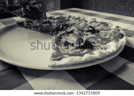 Pizza margarita on a plate