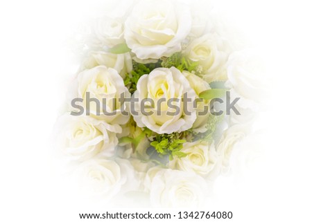 Yellow rose bouquet in high key style
