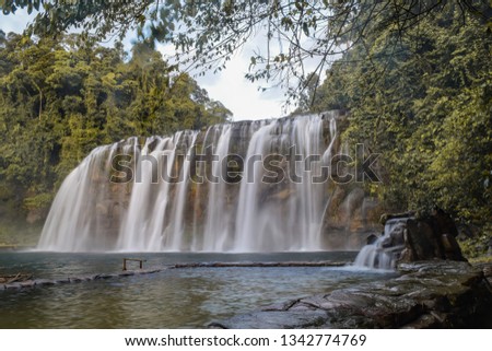 tinuy-an falls located in surigao del sur, philippines