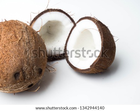 Coconut isolated on white Background. Clipping Path