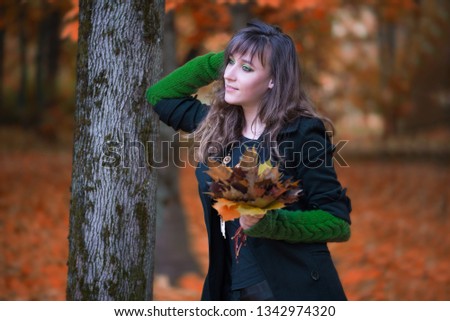 russia girl autumn