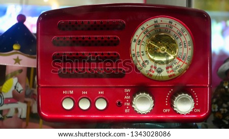 Vintage Red Radio