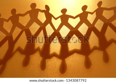 Warm friendship and people holding hands