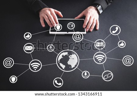 Network and social media. Technology and Business