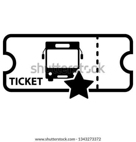 ticket icon vector. bus icon sign