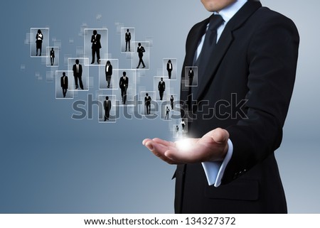 Concept about business leaders. teamwork. Royalty-Free Stock Photo #134327372